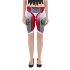 Peru Flag Country Symbol Nation Yoga Cropped Leggings by Sapixe