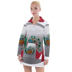 Peru Flag Country Symbol Nation Women s Long Sleeve Casual Dress by Sapixe