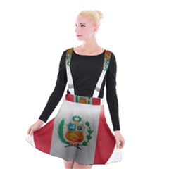 Peru Flag Country Symbol Nation Suspender Skater Skirt by Sapixe