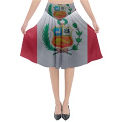 Peru Flag Country Symbol Nation Flared Midi Skirt by Sapixe