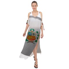 Peru Flag Country Symbol Nation Maxi Chiffon Cover Up Dress