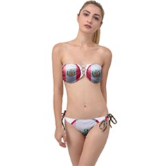 Peru Flag Country Symbol Nation Twist Bandeau Bikini Set by Sapixe