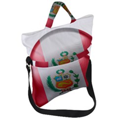 Peru Flag Country Symbol Nation Fold Over Handle Tote Bag by Sapixe