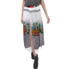 Peru Flag Country Symbol Nation Velour Split Maxi Skirt by Sapixe