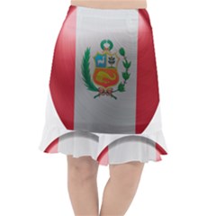 Peru Flag Country Symbol Nation Fishtail Chiffon Skirt by Sapixe