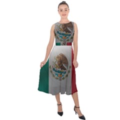 Flag Home Country National Symbol Midi Tie-back Chiffon Dress by Sapixe