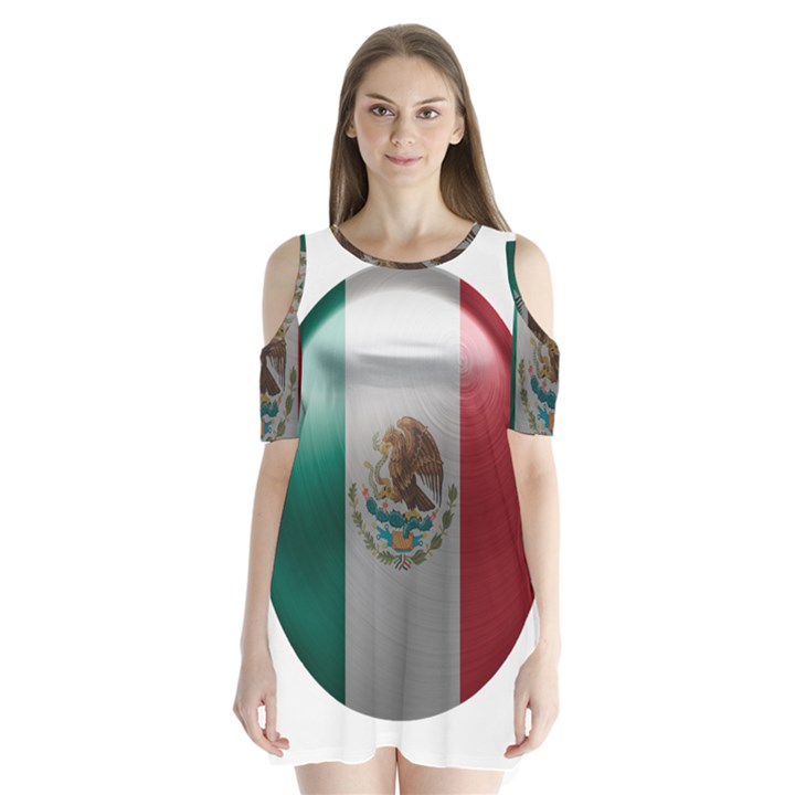 Flag Home Country National Symbol Shoulder Cutout Velvet One Piece