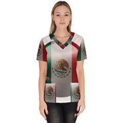 Flag Home Country National Symbol Women s V-neck Scrub Top by Sapixe