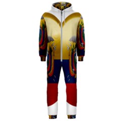 Ecuador Flag Ecuadorian Country Hooded Jumpsuit (men)  by Sapixe