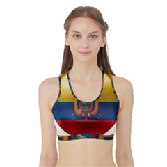 Ecuador Flag Ecuadorian Country Sports Bra With Border by Sapixe