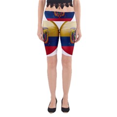 Ecuador Flag Ecuadorian Country Yoga Cropped Leggings by Sapixe