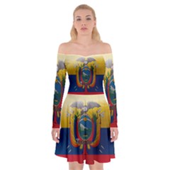 Ecuador Flag Ecuadorian Country Off Shoulder Skater Dress