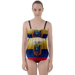 Ecuador Flag Ecuadorian Country Twist Front Tankini Set by Sapixe