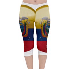 Ecuador Flag Ecuadorian Country Velvet Capri Leggings 