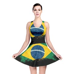 Flag Brazil Country Symbol Reversible Skater Dress