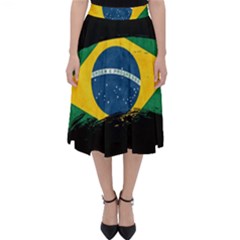 Flag Brazil Country Symbol Classic Midi Skirt by Sapixe