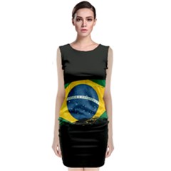 Flag Brazil Country Symbol Classic Sleeveless Midi Dress by Sapixe