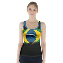 Flag Brazil Country Symbol Racer Back Sports Top by Sapixe