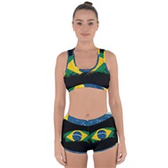 Flag Brazil Country Symbol Racerback Boyleg Bikini Set by Sapixe