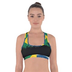 Flag Brazil Country Symbol Cross Back Sports Bra by Sapixe