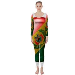 Bolivia Flag Country National Long Sleeve Catsuit by Sapixe