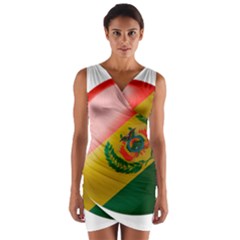 Bolivia Flag Country National Wrap Front Bodycon Dress by Sapixe