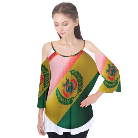 Bolivia Flag Country National Flutter Tees by Sapixe