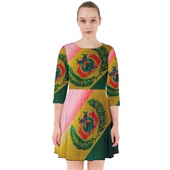 Bolivia Flag Country National Smock Dress by Sapixe