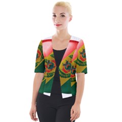 Bolivia Flag Country National Cropped Button Cardigan by Sapixe