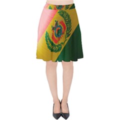 Bolivia Flag Country National Velvet High Waist Skirt by Sapixe