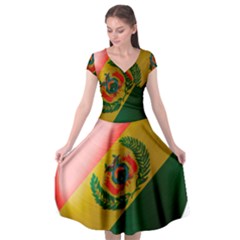 Bolivia Flag Country National Cap Sleeve Wrap Front Dress by Sapixe