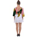 Bolivia Flag Country National Tie Back Butterfly Sleeve Chiffon Top View2