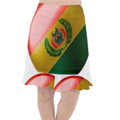 Bolivia Flag Country National Fishtail Chiffon Skirt