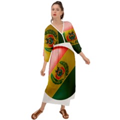 Bolivia Flag Country National Grecian Style  Maxi Dress