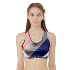 Paraguay Flag Country Nation Sports Bra With Border by Sapixe