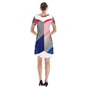 Paraguay Flag Country Nation Short Sleeve V-neck Flare Dress View2