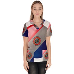 Paraguay Flag Country Nation Women s V-neck Scrub Top by Sapixe