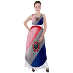 Paraguay Flag Country Nation Empire Waist Velour Maxi Dress