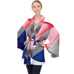 Paraguay Flag Country Nation Velvet Kimono Robe by Sapixe