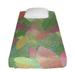 Watercolor Leaves Pattern Fitted Sheet (single Size) by Valentinaart