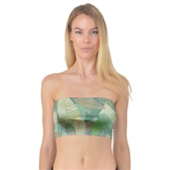 Watercolor Leaves Pattern Bandeau Top by Valentinaart