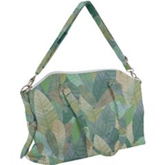 Watercolor Leaves Pattern Canvas Crossbody Bag by Valentinaart