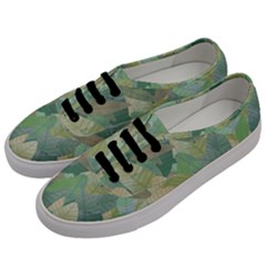 Watercolor Leaves Pattern Men s Classic Low Top Sneakers by Valentinaart