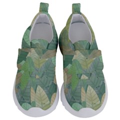 Watercolor Leaves Pattern Kids  Velcro No Lace Shoes by Valentinaart