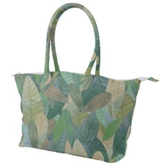 Watercolor Leaves Pattern Canvas Shoulder Bag by Valentinaart