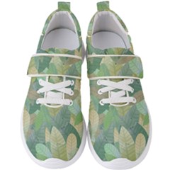 Watercolor Leaves Pattern Men s Velcro Strap Shoes by Valentinaart