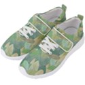 Watercolor leaves pattern Men s Velcro Strap Shoes View2