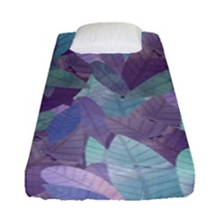 Watercolor Leaves Pattern Fitted Sheet (single Size) by Valentinaart