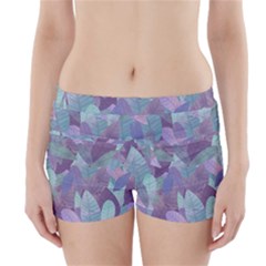 Watercolor Leaves Pattern Boyleg Bikini Wrap Bottoms by Valentinaart