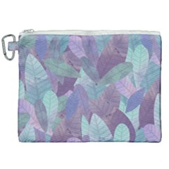 Watercolor Leaves Pattern Canvas Cosmetic Bag (xxl) by Valentinaart